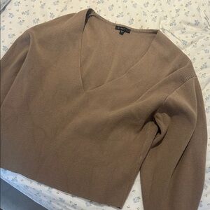 Dynamite Brown V-Neck Sweater